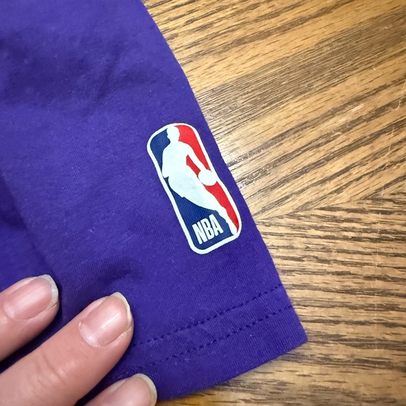 Nike Kids Purple LA Basketball Logo Short Sleeve Tee - Picture 5 of 5